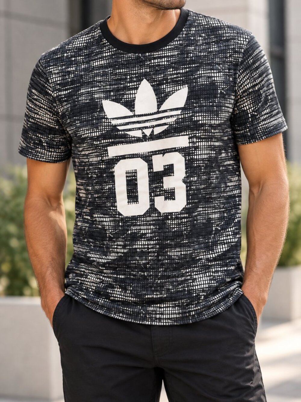 Adidas Adventure Trefoil Graphic Tee MEDIUM